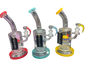 Ge Glass Perc Water Pipe with Color Accents and Spiked Bowl