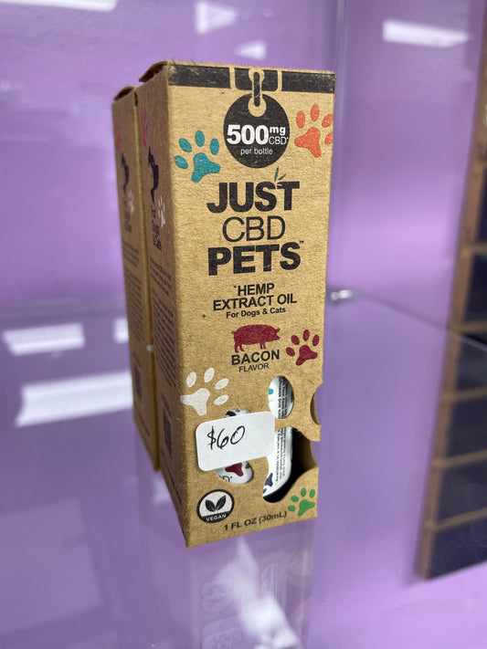 Just CBD 500mg Pet Hemp Extract Oil - Bacon