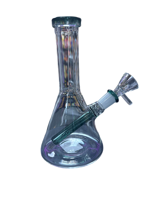 6” Mini Beaker Water Pipe w/Color Accent