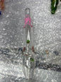 Pink heart with mmj leaf steamroller pipe