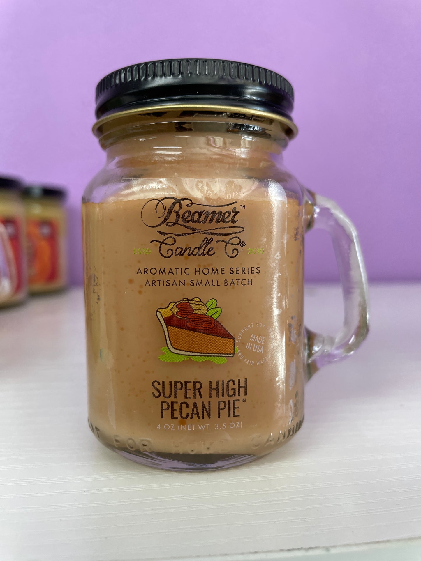 Beamer Candle Co -4oz - Super High Pecan Pie