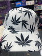 White and Black Leaf Hat