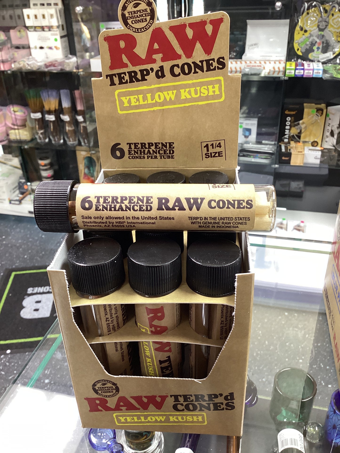 Raw Terp’d Cones - 6x 1 1/4” - Yellow Kush