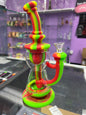 Silicone Water Pipe - Green Yellow & Red