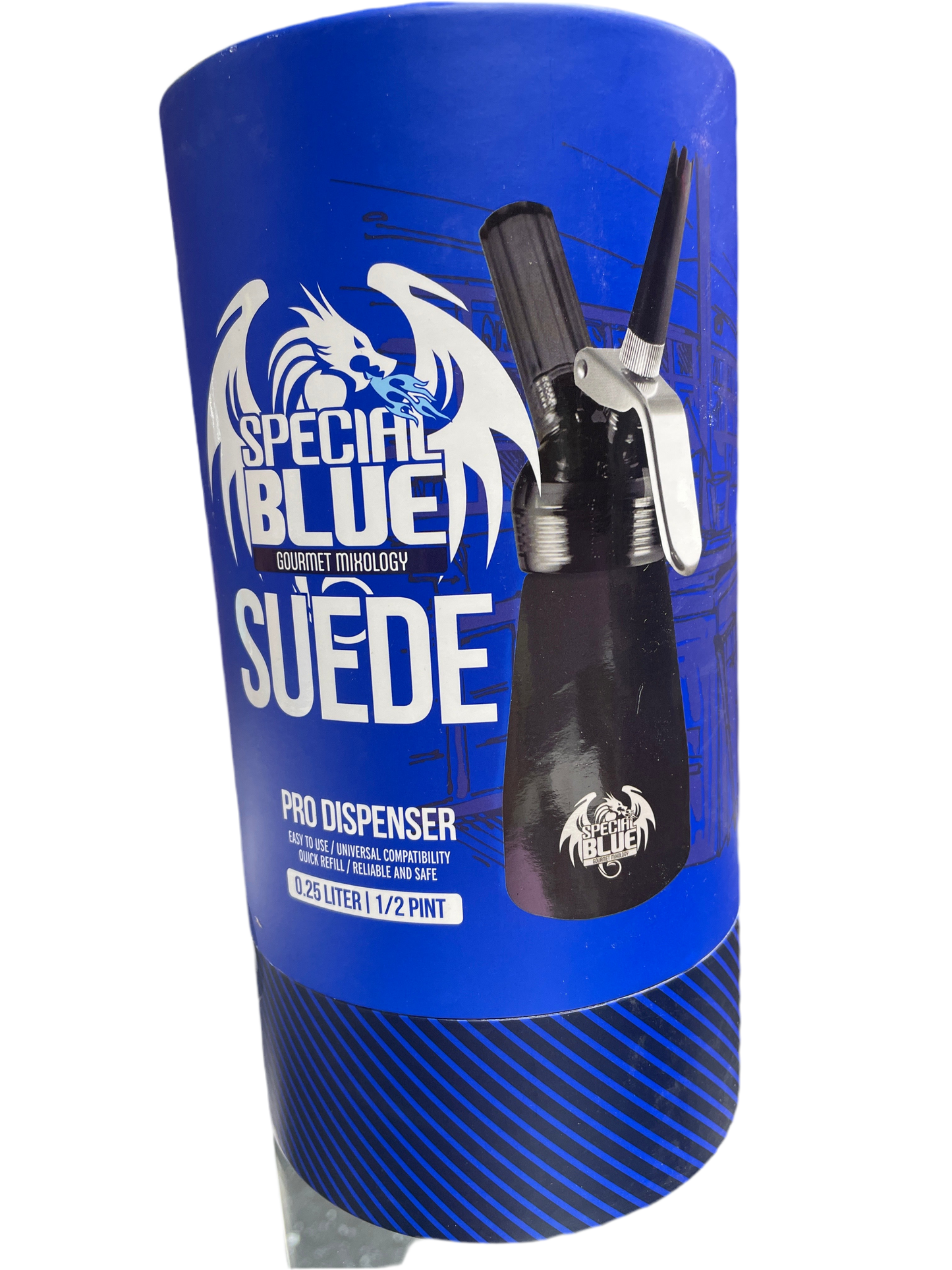 Special Blue Suede Pro Mixology Dispenser - Black