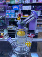 Mushroom decal water pipe with purple color accents
