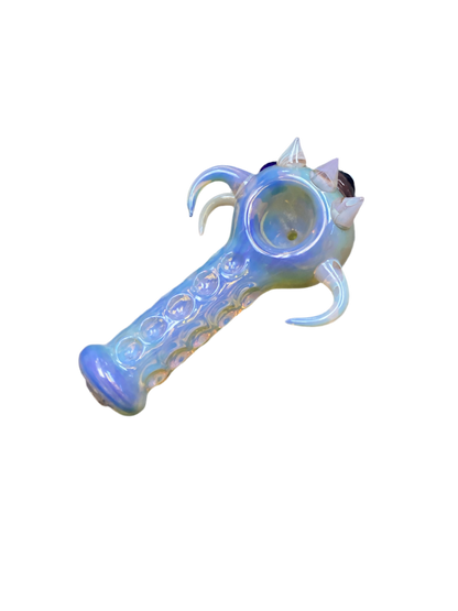 White Handpipe - Eyeball With Horn Design