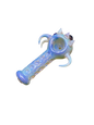 White Handpipe - Eyeball With Horn Design