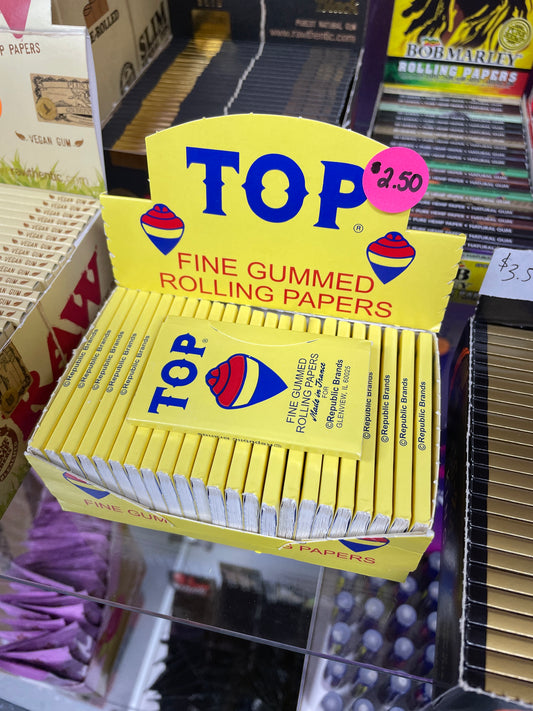 TOP Fine Gummed Rolling Papers (Single Booklet)