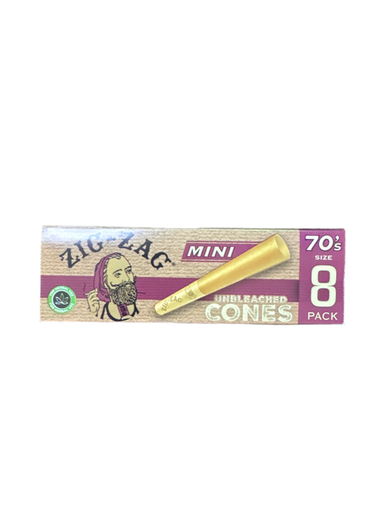 Zig-Zag Mini Unbleached Cones (8ct)