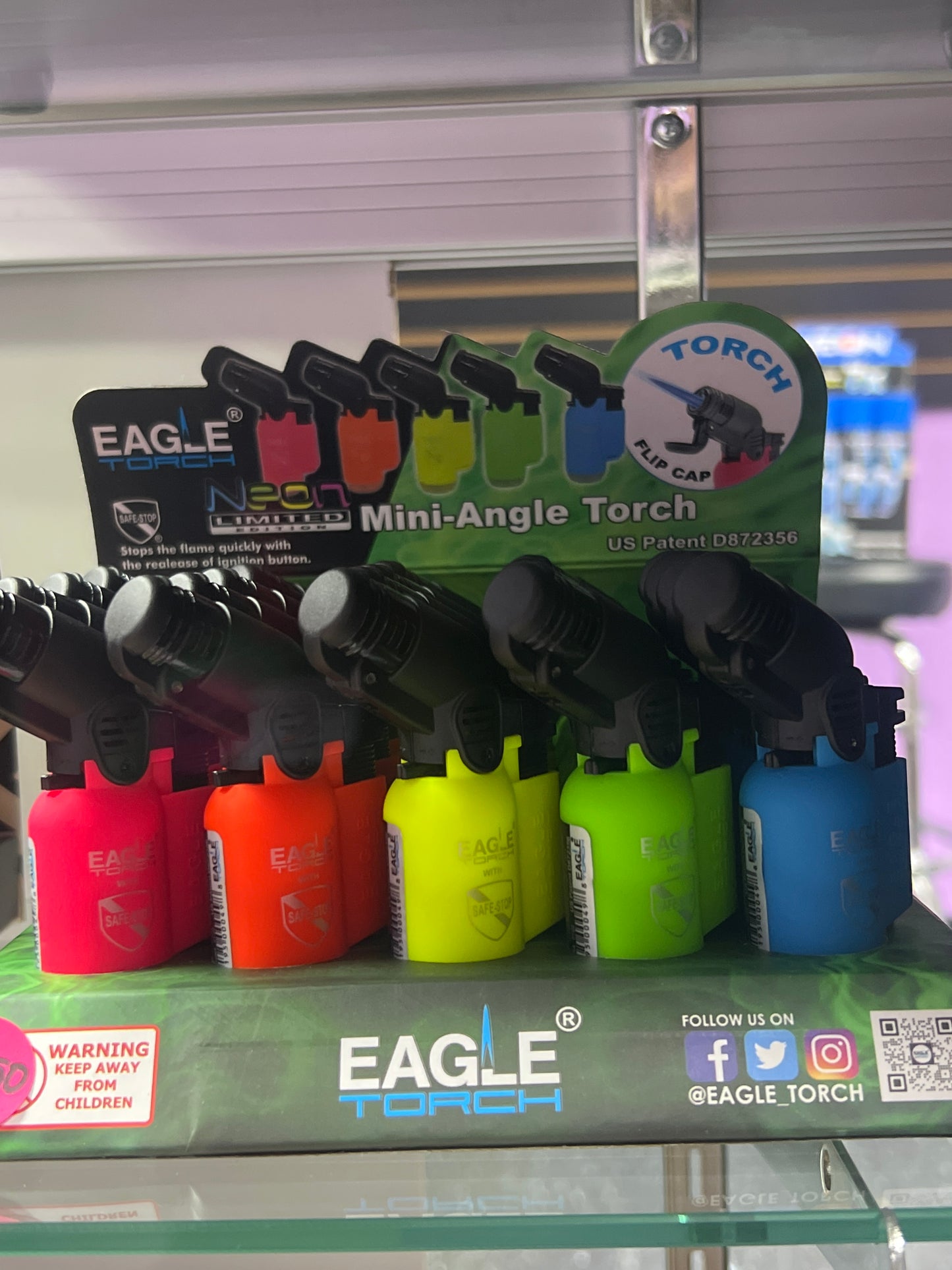 Eagle Torch Mini Angle Butane Torch Lighter - Neon Series