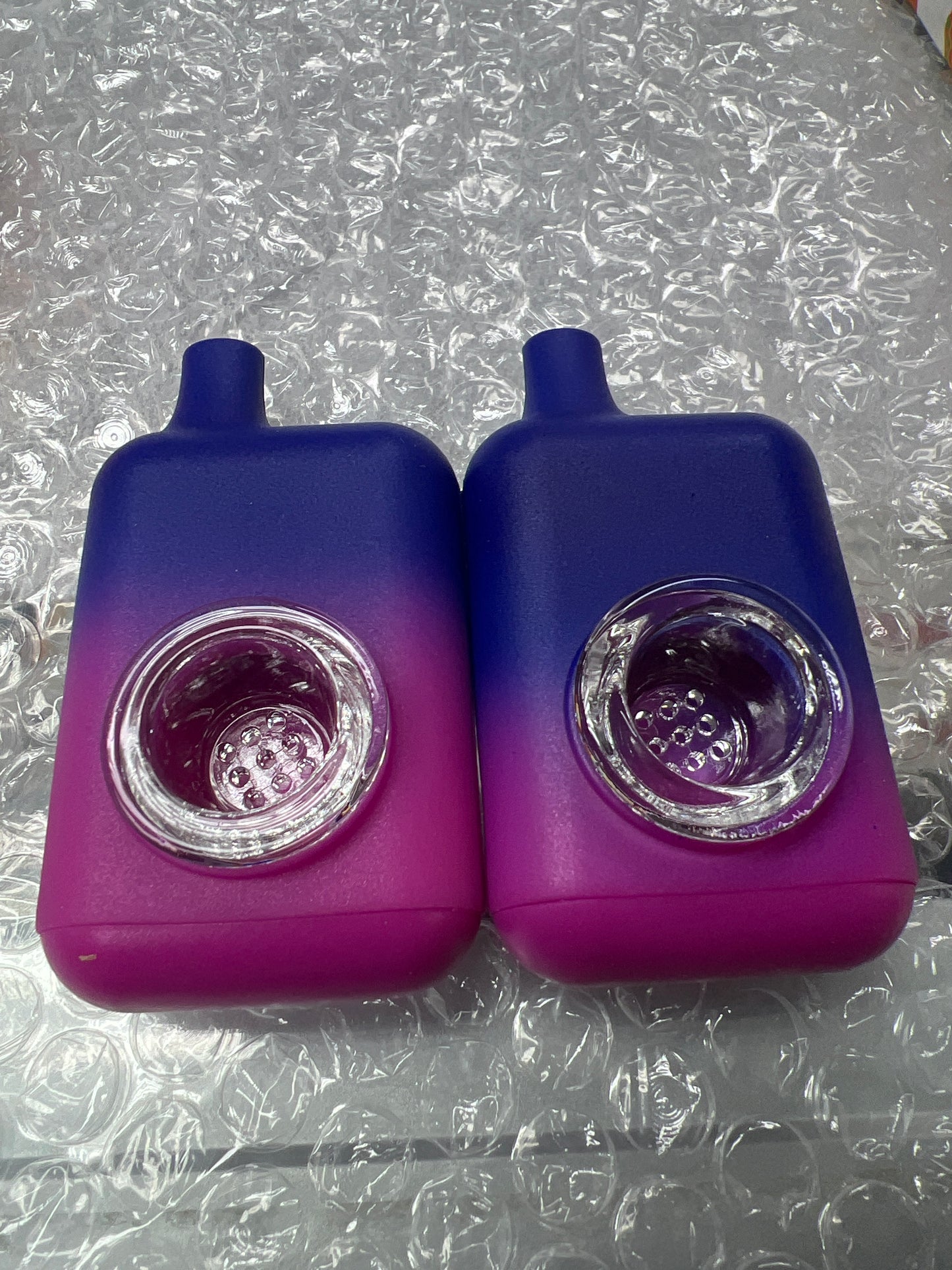 Silicone Vape Hand Pipe - Purple and Orange Ombré
