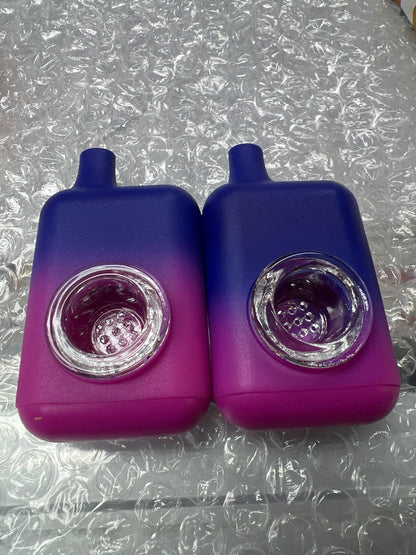 Silicone Vape Hand Pipe - Purple and Orange Ombré