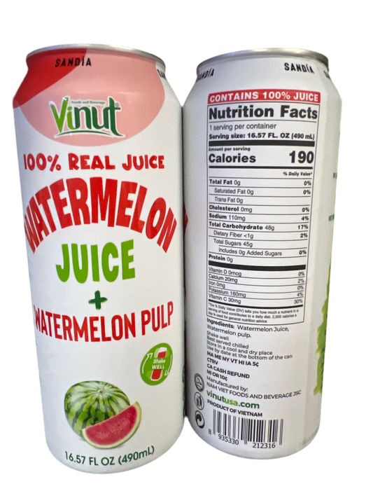 Vinut 100% real watermelon juice with pulp