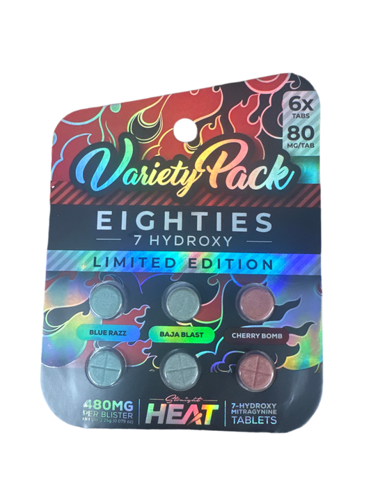 Variety Flavor Pack - Eighties - 7-Hydroxy - Limited Edition - 6ct - 80mg tablets