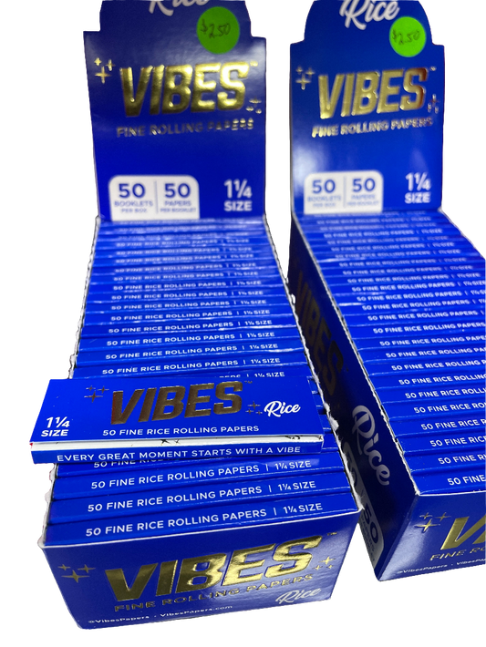Vibes Rice Rolling Papers 1 1/4 - 50 Per Booklet
