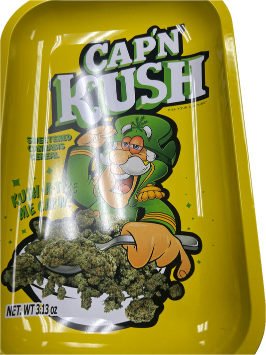 Cap’n Kush Rolling Tray - Yellow