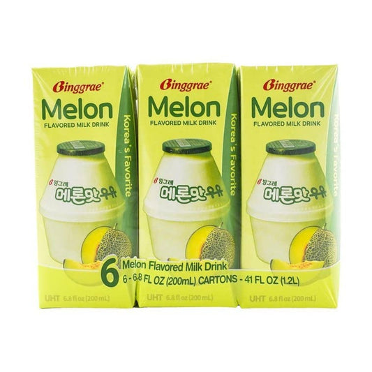 6pk Binggrae Melon Flavored Milk (Korea)
