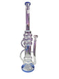 20in Glass Water Pipe - Blue & Clear