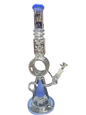 17” recycler water pipe with perc - purple accents
