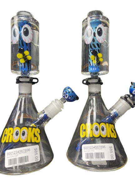 12" Crooks Honey Bee Detachable Freeze Tube Beaker Water Pipe