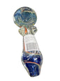 4" Two Tone Frit and Clear Hand Pipe